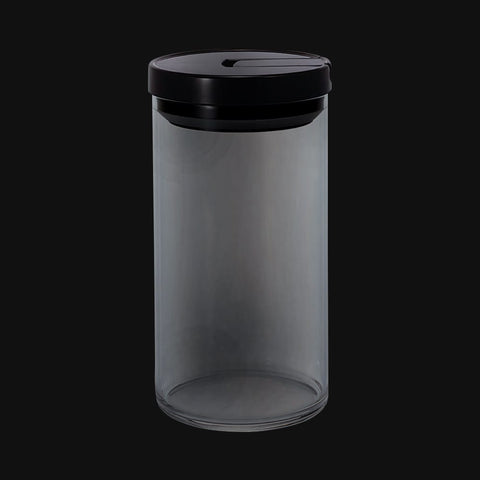 Hario Glass Coffee Bean Canister (Black) 1L